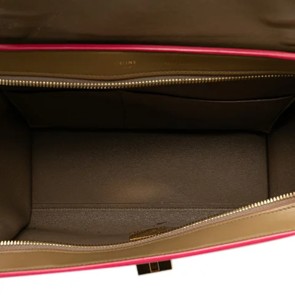 Celine Vintage Pre-owned Leather celine-bags Beige Dames