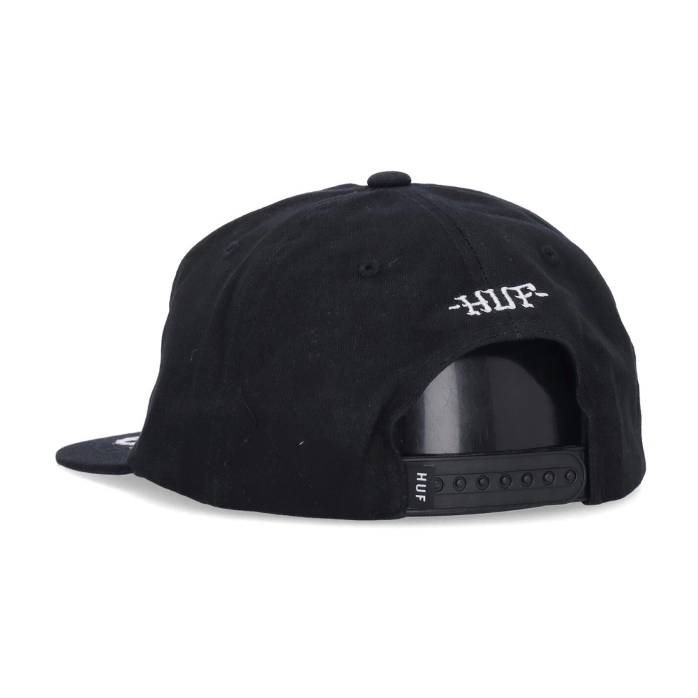HUF Dragon 6 Panel Flat Visor Cap Black Heren