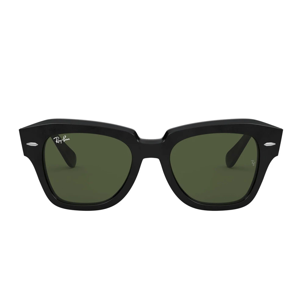Ray-Ban Unisex Black Sunglasses, 52 Mm, State Street