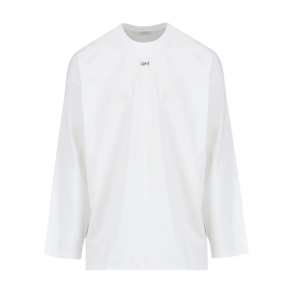 Off White Witte Logo T-shirt en Polo White Heren