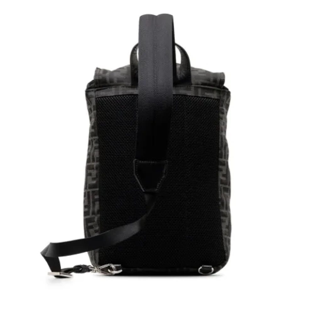 Fendi Vintage Pre-owned Canvas shoulder-bags Black Dames