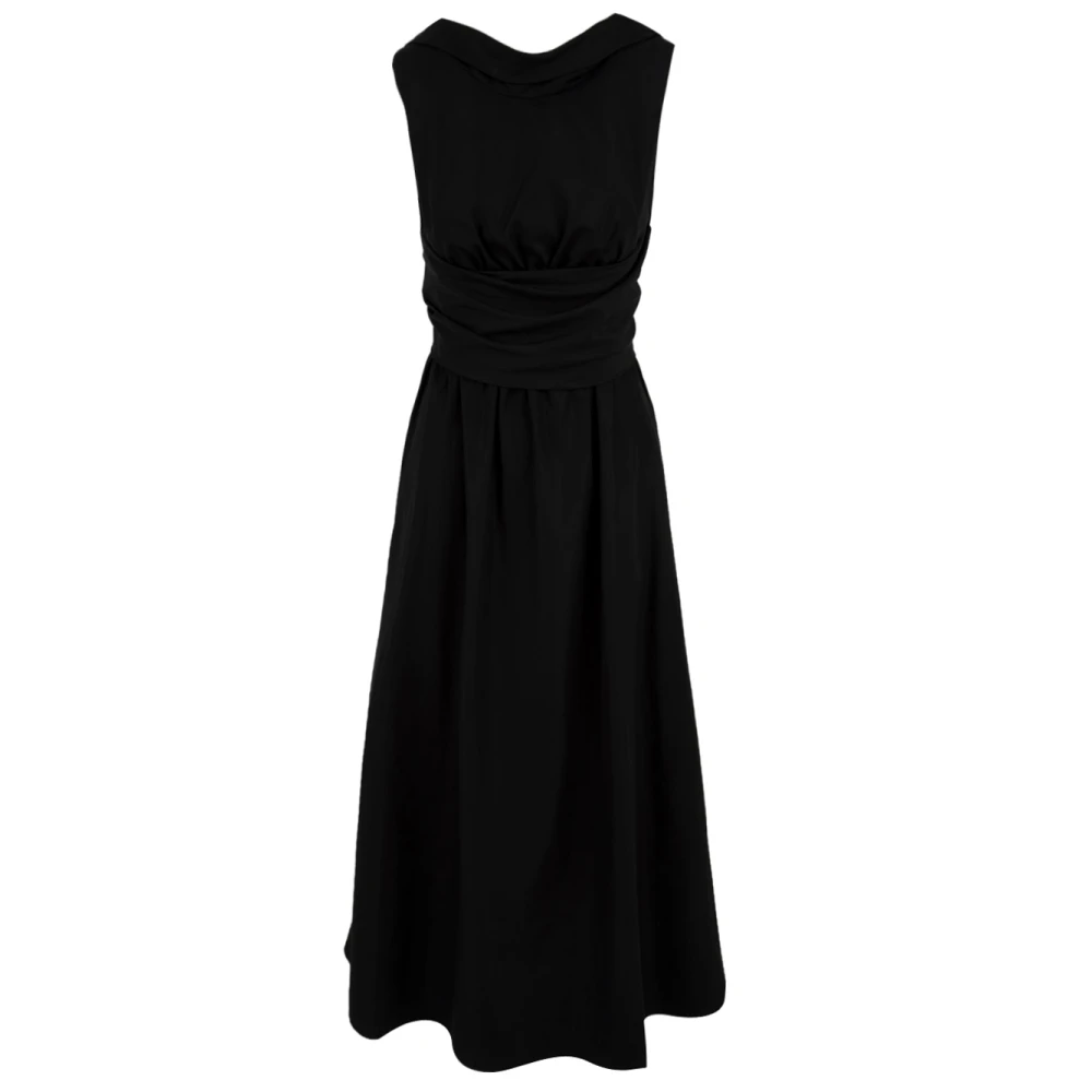 Aspesi Elegante Zwarte Jurk Model 2905 Black Dames