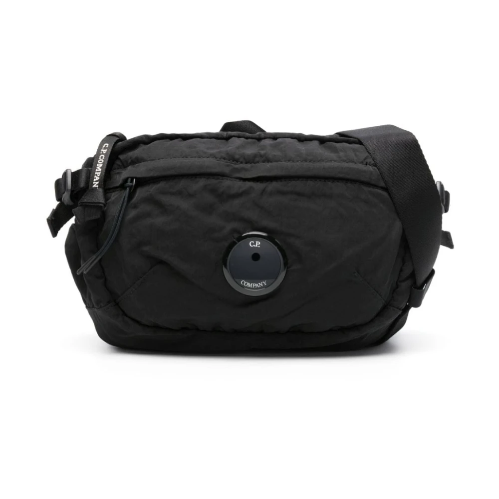 C.P. Company Zwarte Nylon Heuptas met Mesh Paneel Black Heren
