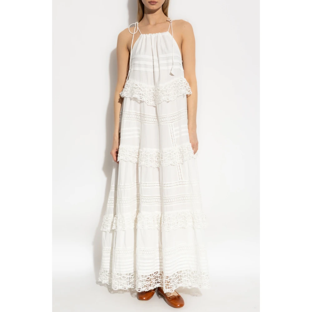 Munthe Jurk met bandjes Fuenta White Dames