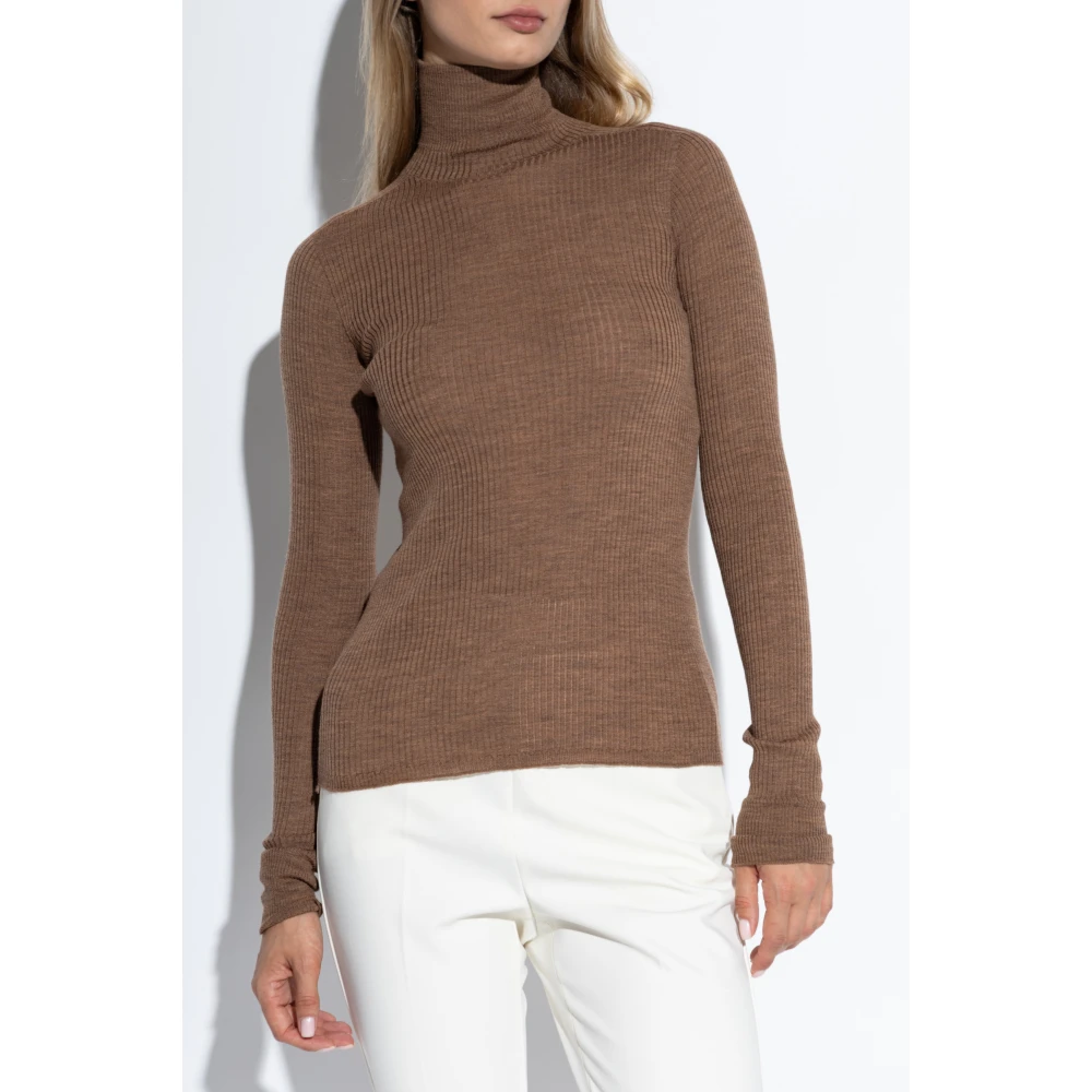 SPORTMAX Wollen coltrui Flavia Brown Dames