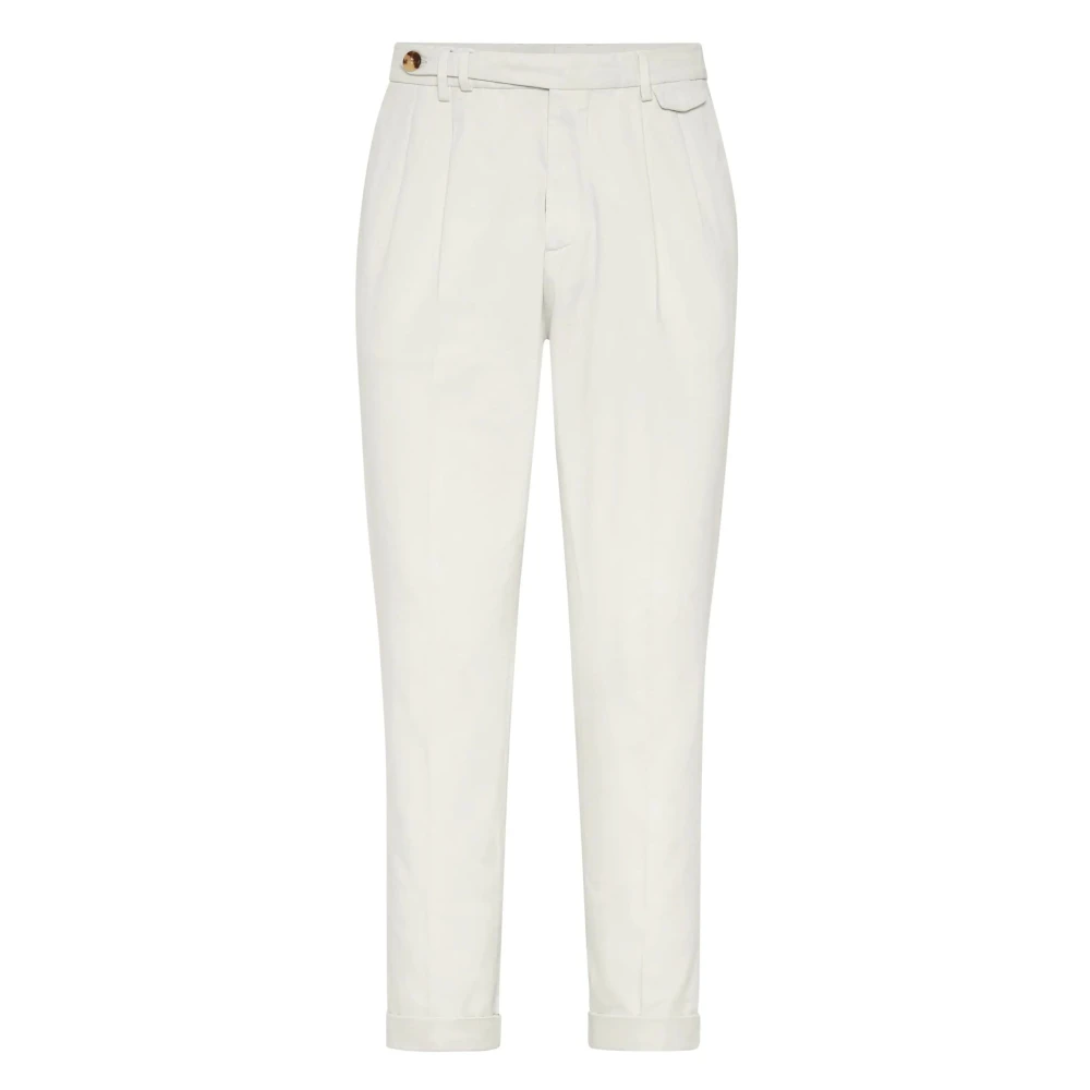 BRUNELLO CUCINELLI Casual Katoenen Broek White Heren
