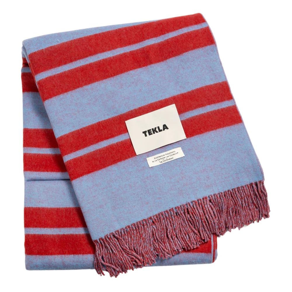 Tekla Luxe Lamswollen Deken in Strepen Multicolor Unisex