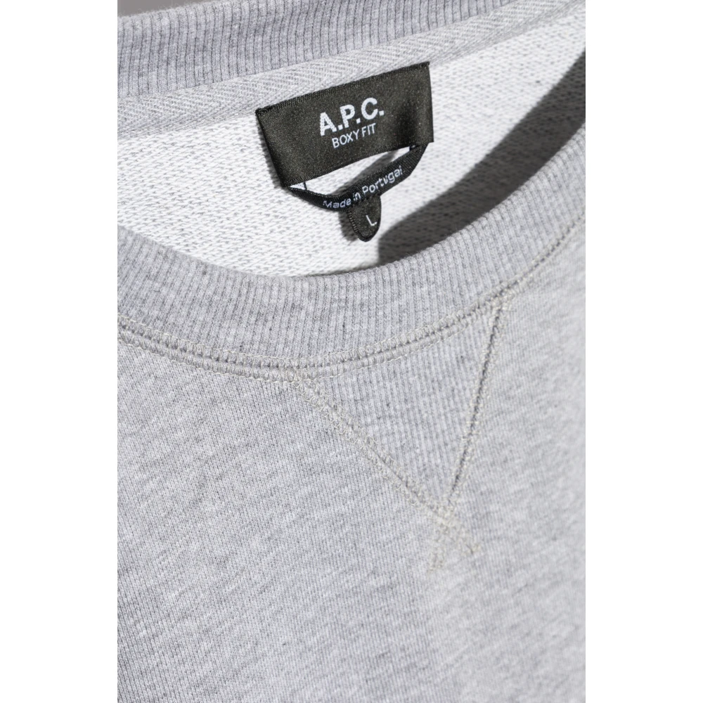 A.p.c. Sweatshirt `Tab` Gray Heren