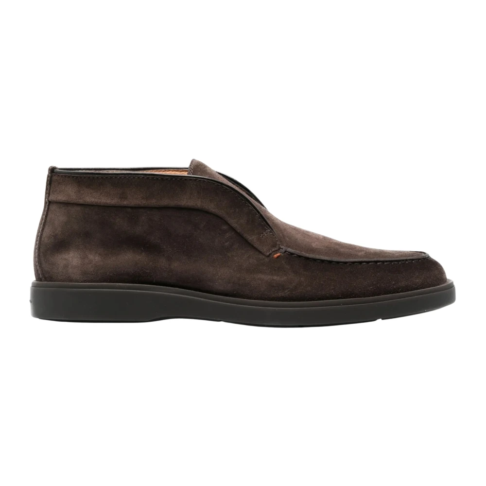 Santoni Brown Suede Desert Boots - Male - Ankle Boots - Brown - 9 Uk - Shoes - Image 2