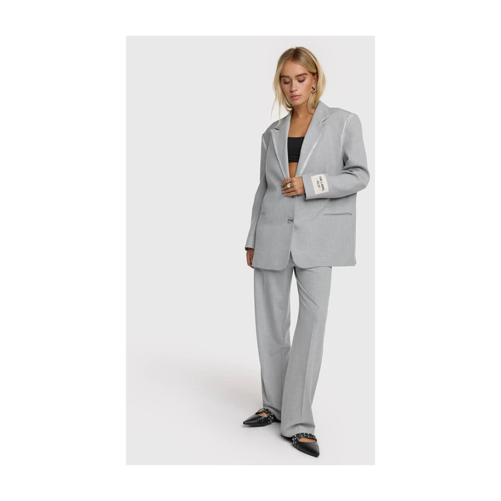 Alix The Label Foil Stripe Blazer Gray Dames