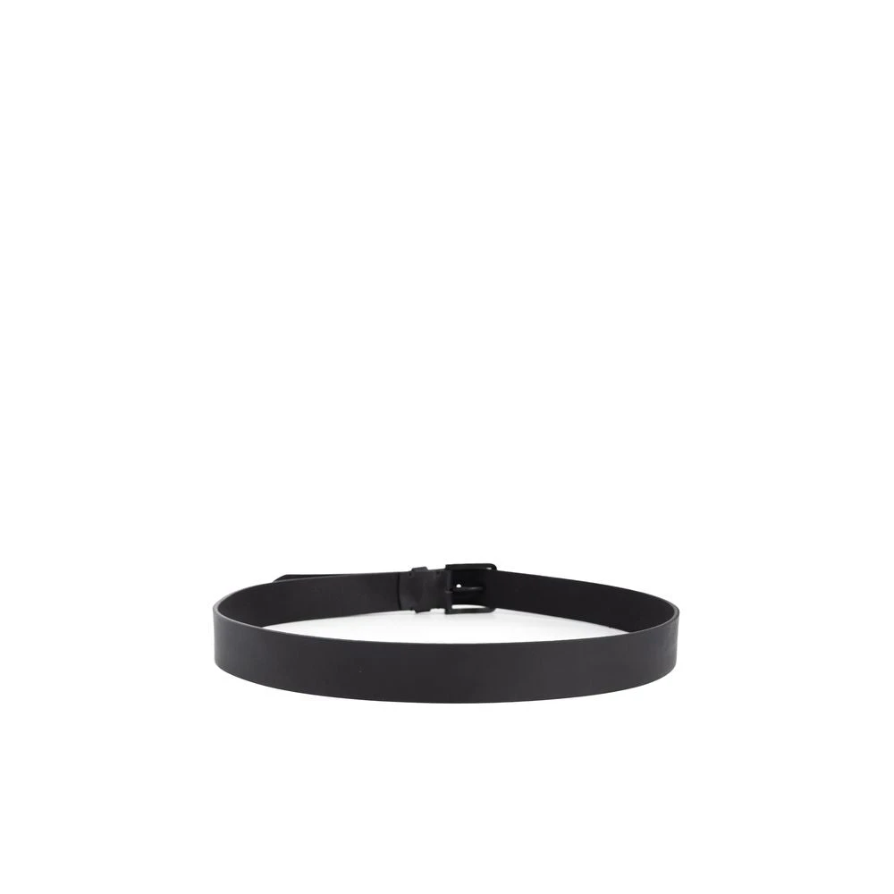 Calvin Klein Jeans Zwarte Leren Riem voor Mannen Black Heren