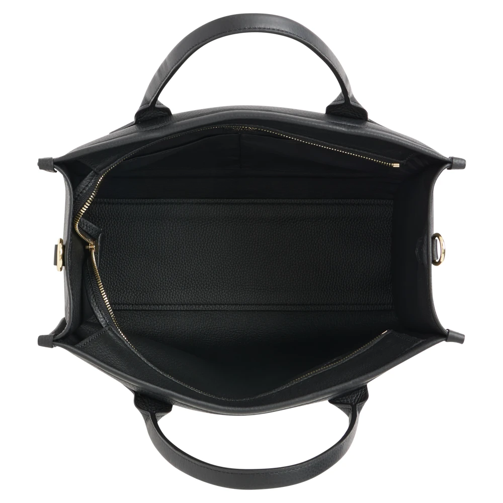 Lancel Zwarte Leren Shopper Tas Jour De Black Dames
