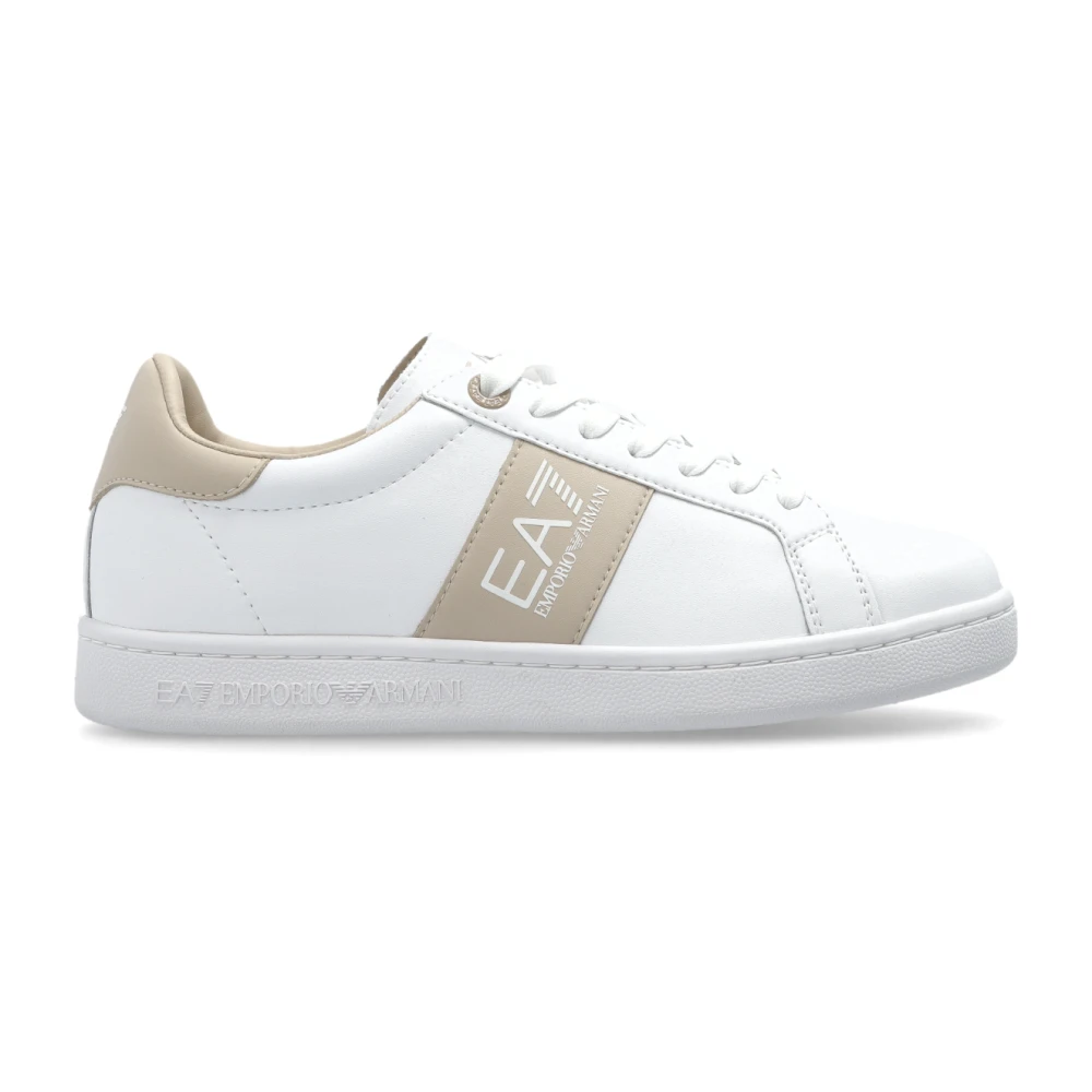 Emporio Armani Ea7 Donna Bianco Scarpe Sportive Con Logo