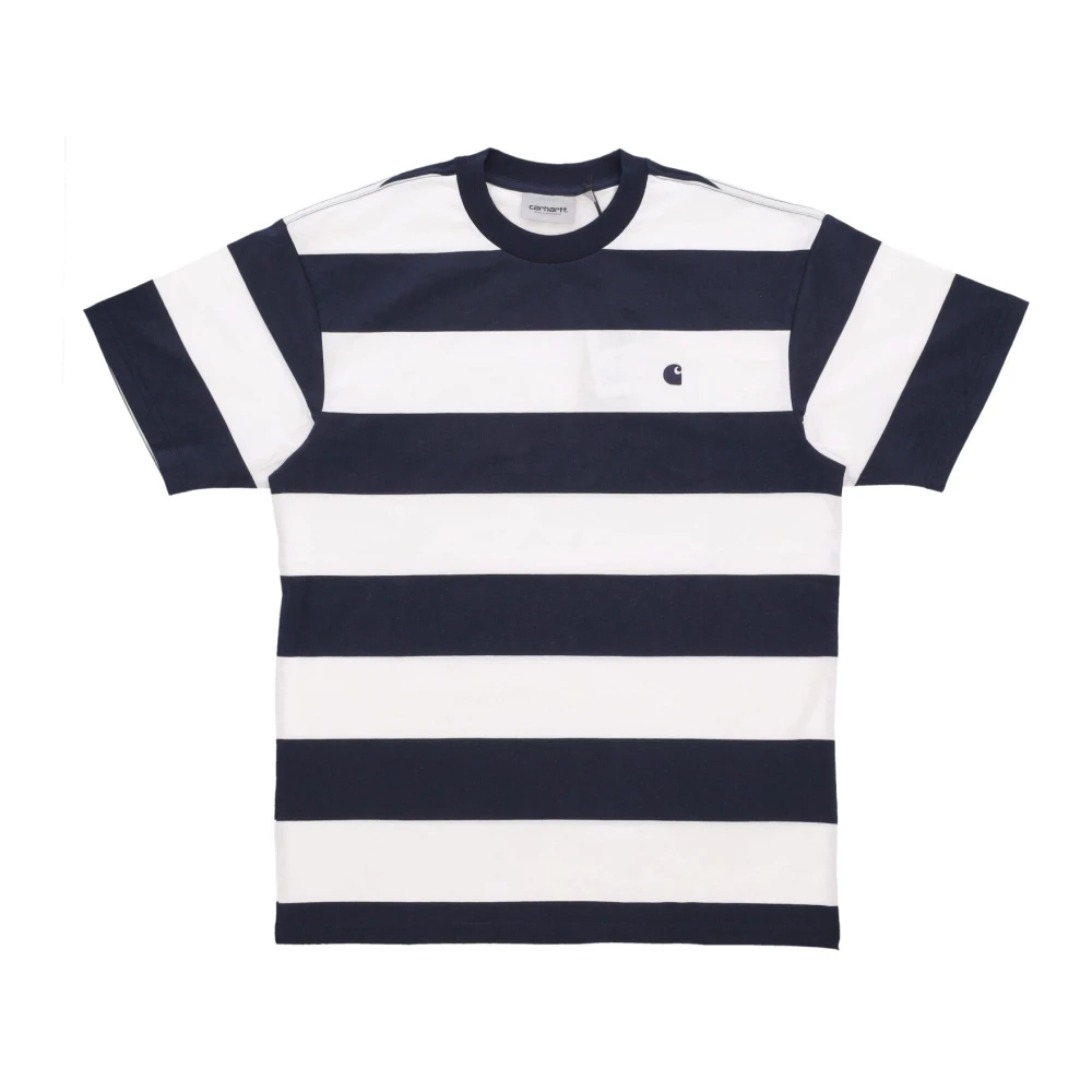 Carhartt WIP Blauw Wit Gestreept T-shirt voor Mannen Multicolor Heren