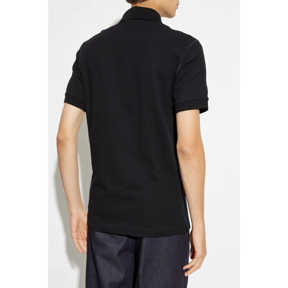 Dolce & Gabbana Katoenen polo met logo Black Heren