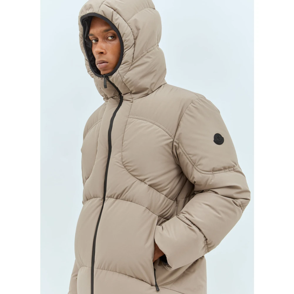 Moncler Matte Finish Kort Donsjack Beige Heren