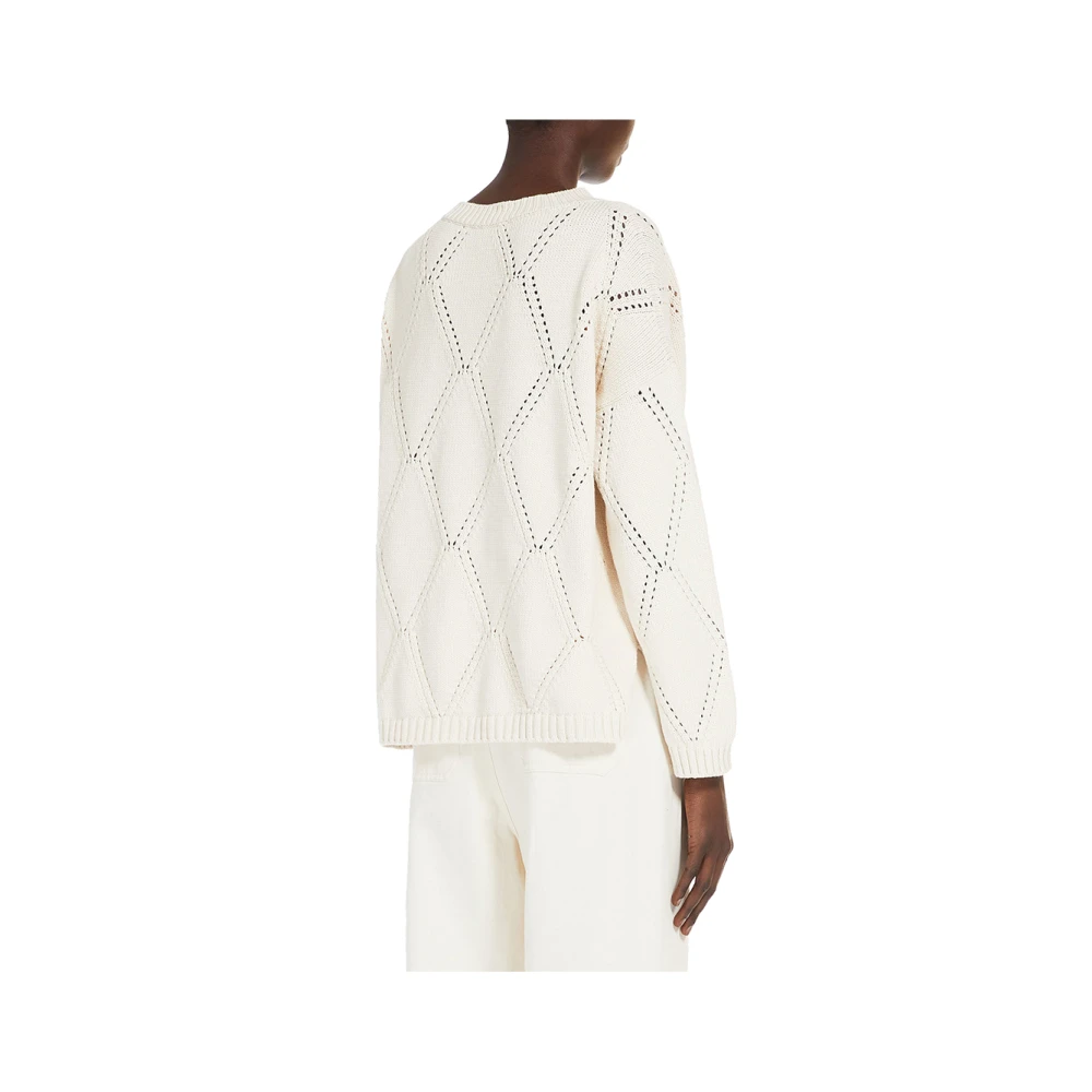 Max Mara Weekend Crème Trui Klassieke Minimalistische Stijl Beige Dames