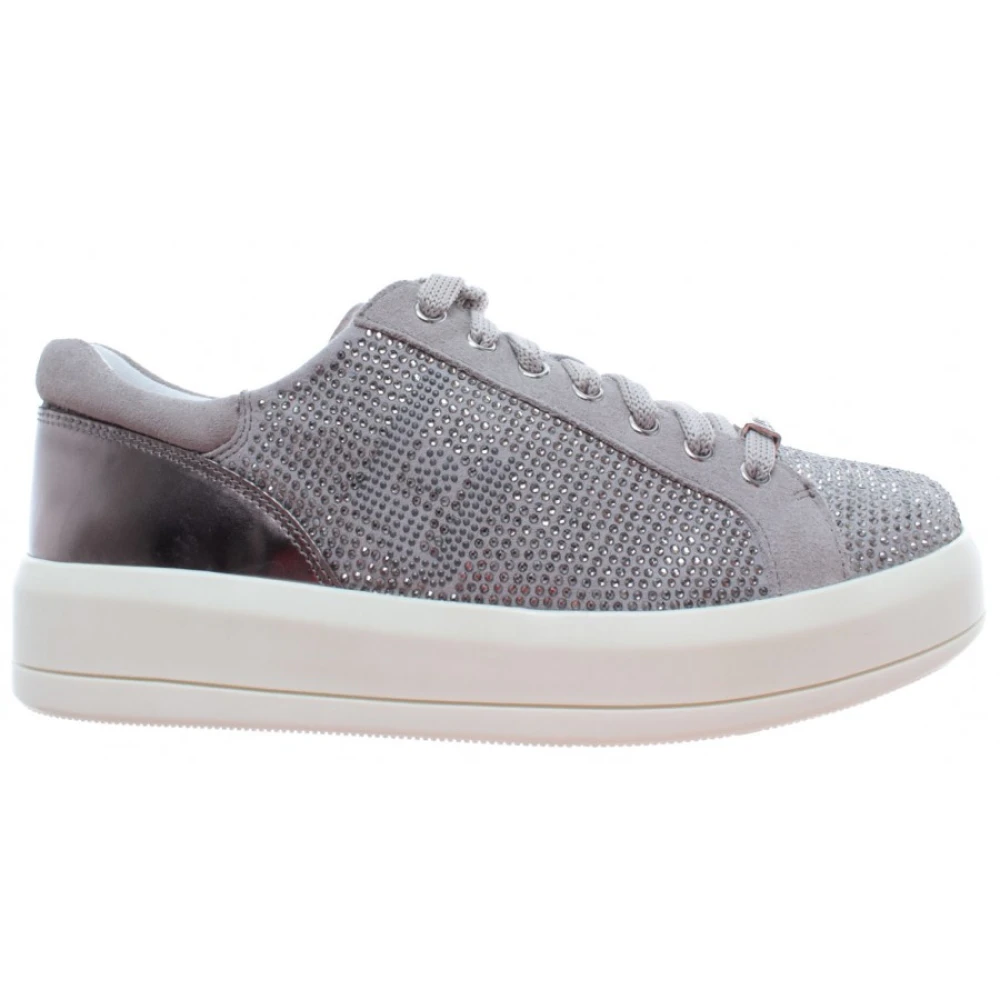 Liu Jo Vrouw Grijs Schoenen Dames, 36 Eu, Suède, Lichtgrijze Suède Sneakers