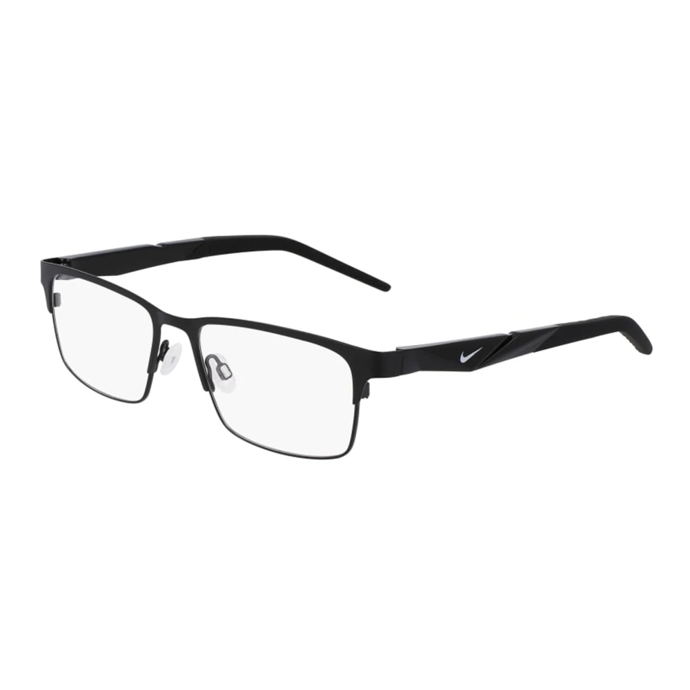 Nike Unisex Black Glasses, 53 Mm, Satin Eyewear Frames