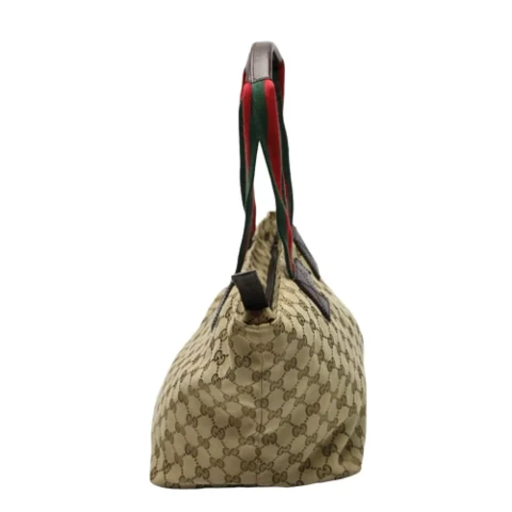 Gucci Vintage Pre-owned Fabric gucci-bags Beige Dames