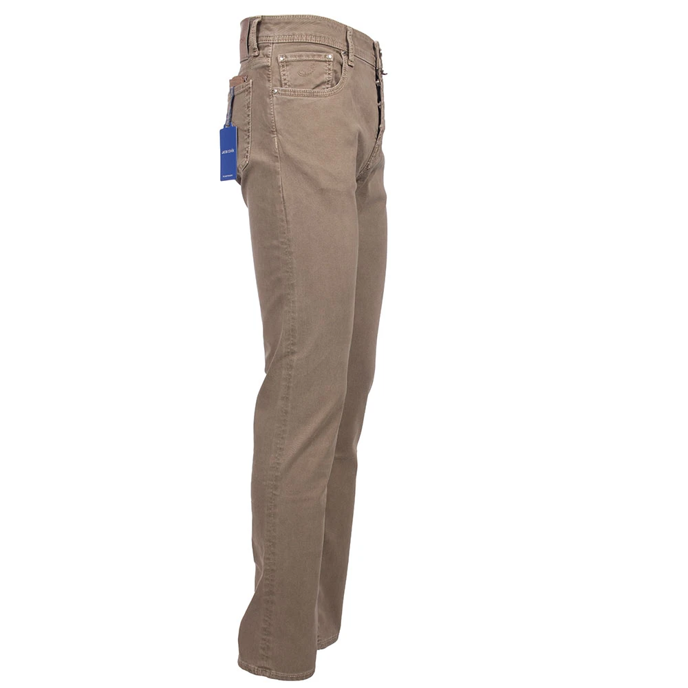 Jacob Cohën Slim Fit Bard Jeans met Geborduurd Logo Brown Heren