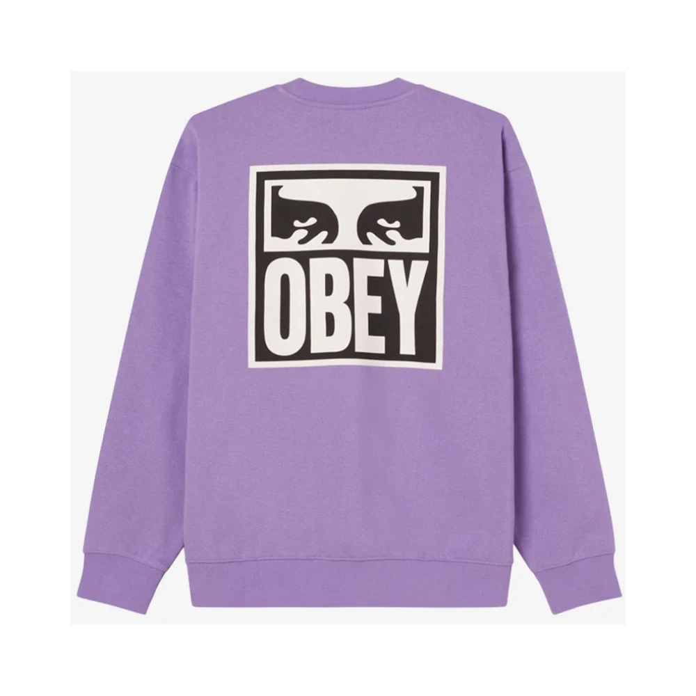 Obey Stijlvol Sweatshirt voor een Moderne Look Purple Heren