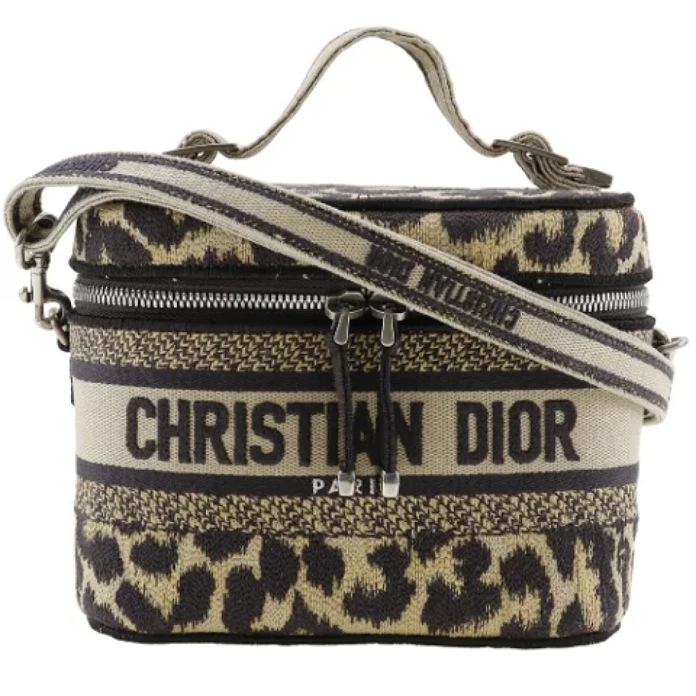 Dior Vintage Pre-owned Canvas handbags Beige Dames
