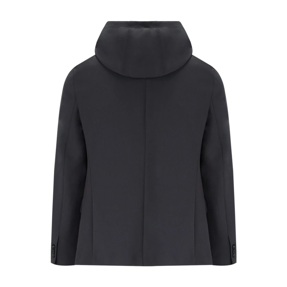 Emporio Armani Grijze Hoodie met Geribbelde Textuur Gray Heren