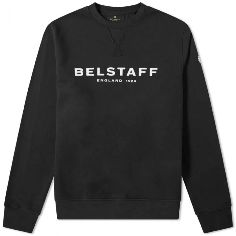 Belstaff Zwart-witte sweatshirt met uniek design Black Heren