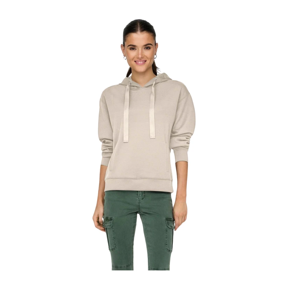 Only Hoodie Alina Vrouwen Beige Dames