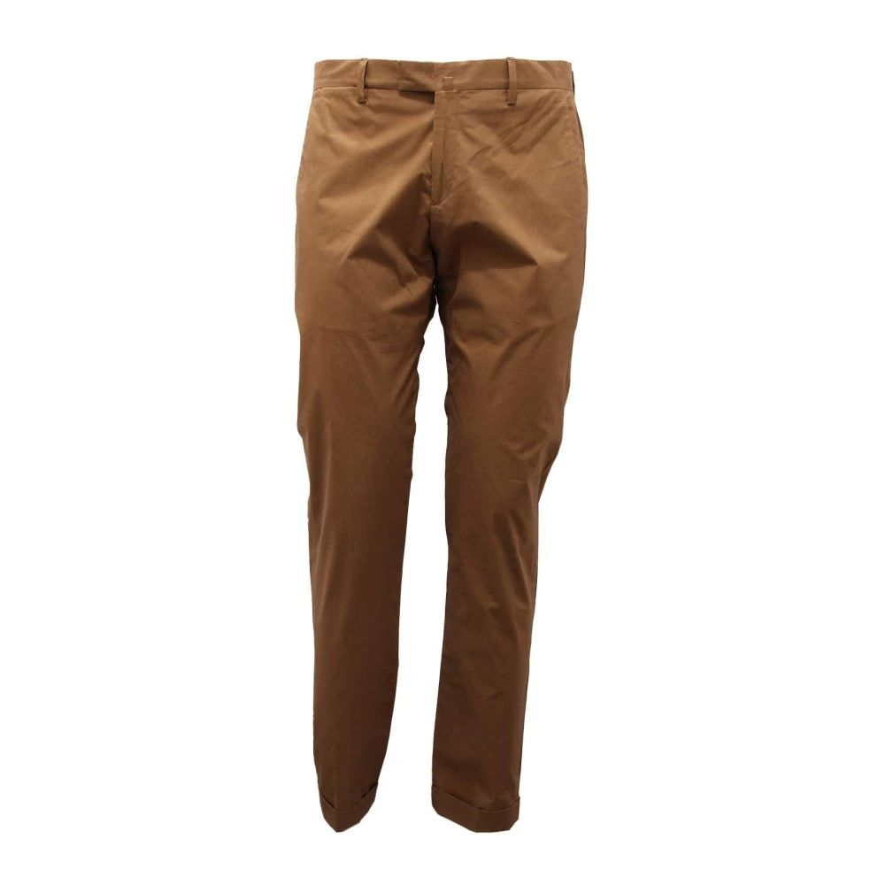 Briglia Brown Slim-Fit Trousers, Male, 2XL, Slim Tobacco Trousers Made In Italy