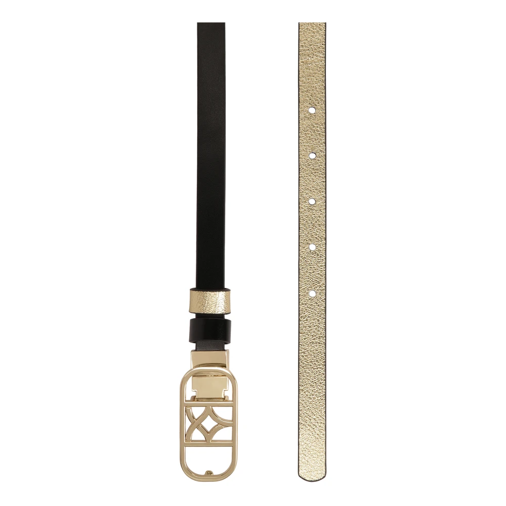 Kazar Smalle dubbelzijdige riem met decoratieve gesp Black Dames
