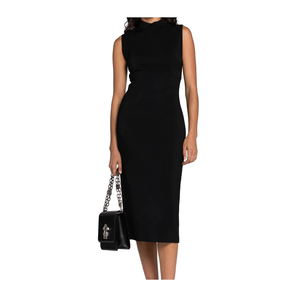 Roberto Cavalli Mouwloze Jurk met Mock Hals Black Dames