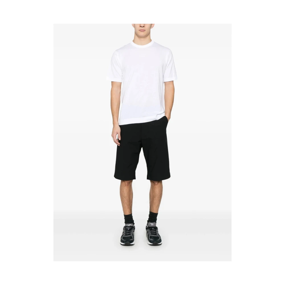 John Smedley Witte Crew Neck Korte Mouw T-shirt White Heren