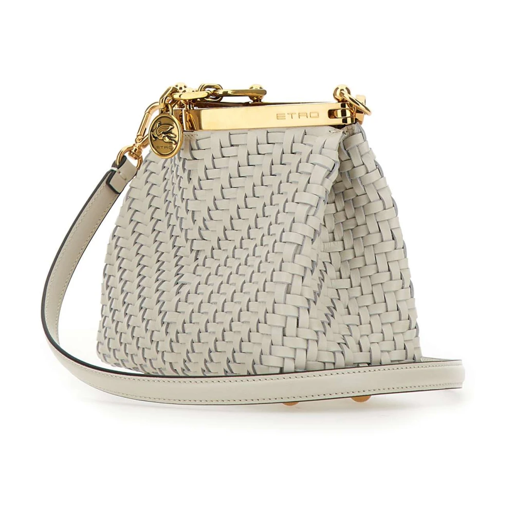 ETRO Witte Kalfsleren Mini Tas White Dames