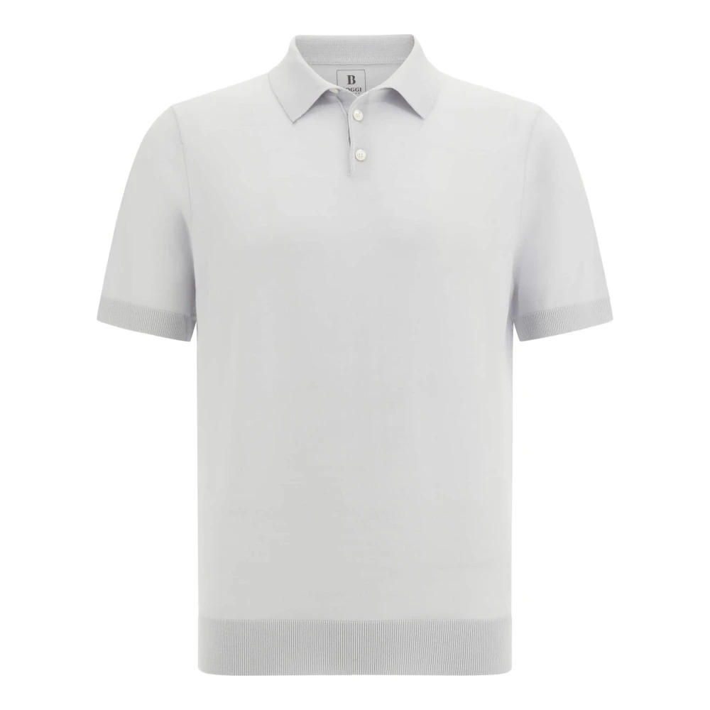 Boggi Milano Homme Bleu Pulls, Taille: Xl Polo En Maille De Laine Mérinos