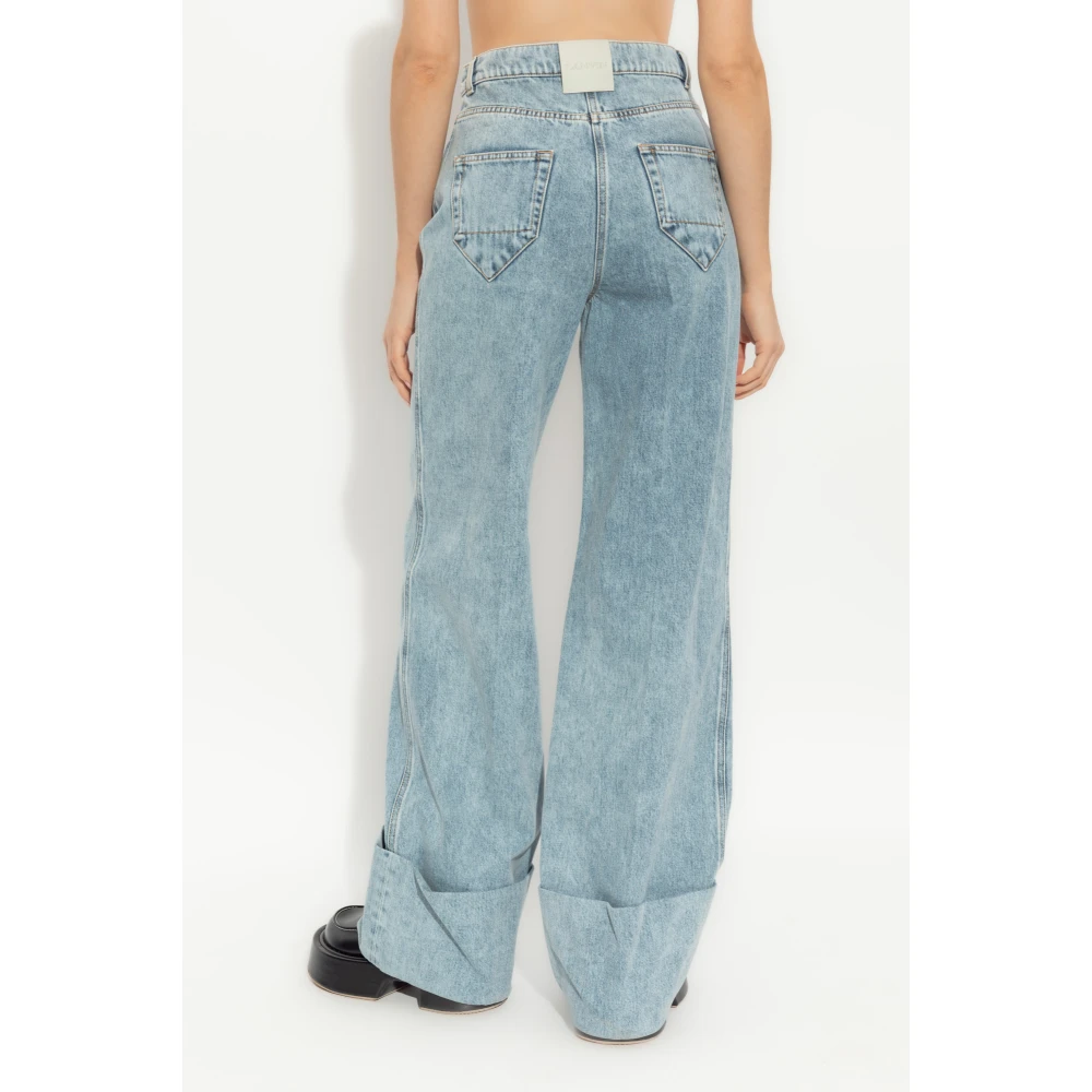 Lanvin Jeans met opgerolde pijpen in een rechte snit Blue Dames