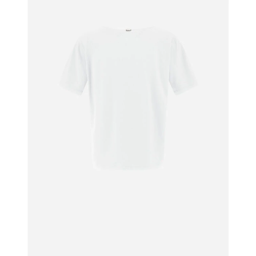 Herno Witte Katoenen T-shirt Korte Mouw White Heren