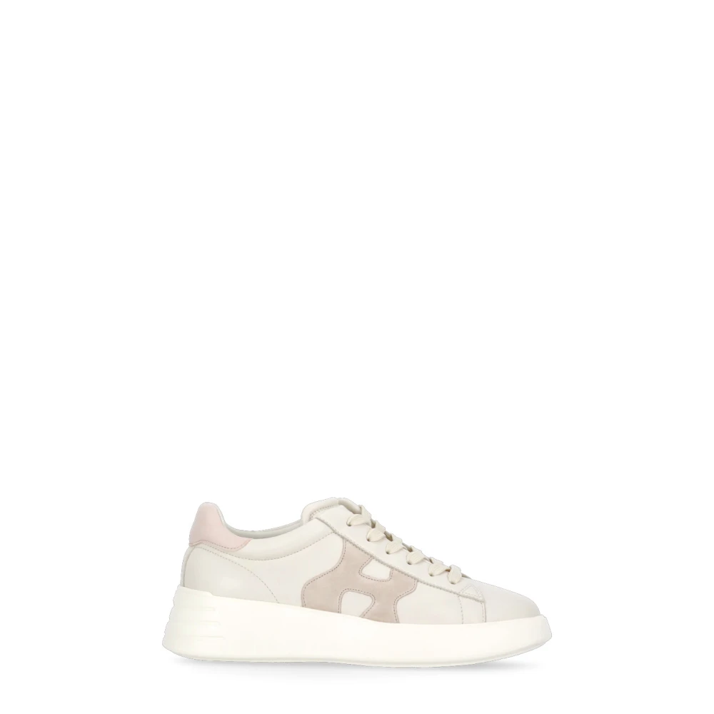 Hogan Ivoor Leren Sneakers voor Vrouwen Dames Schoenen Beige