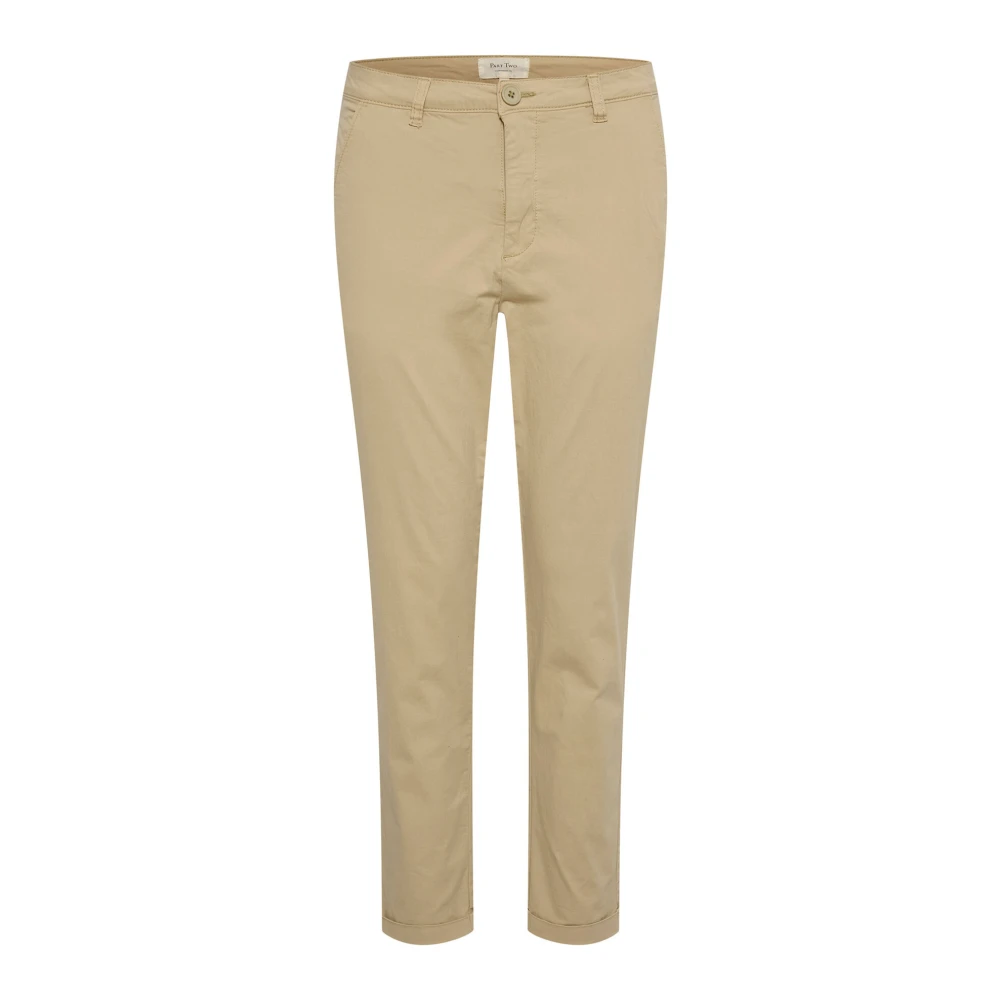 Part Two Slim-Fit Byxor Beige, Dam