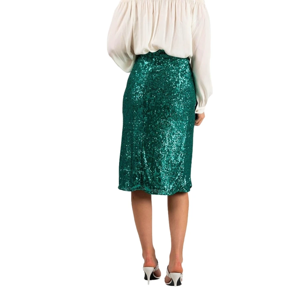 pinko Knielange Rok Green Dames