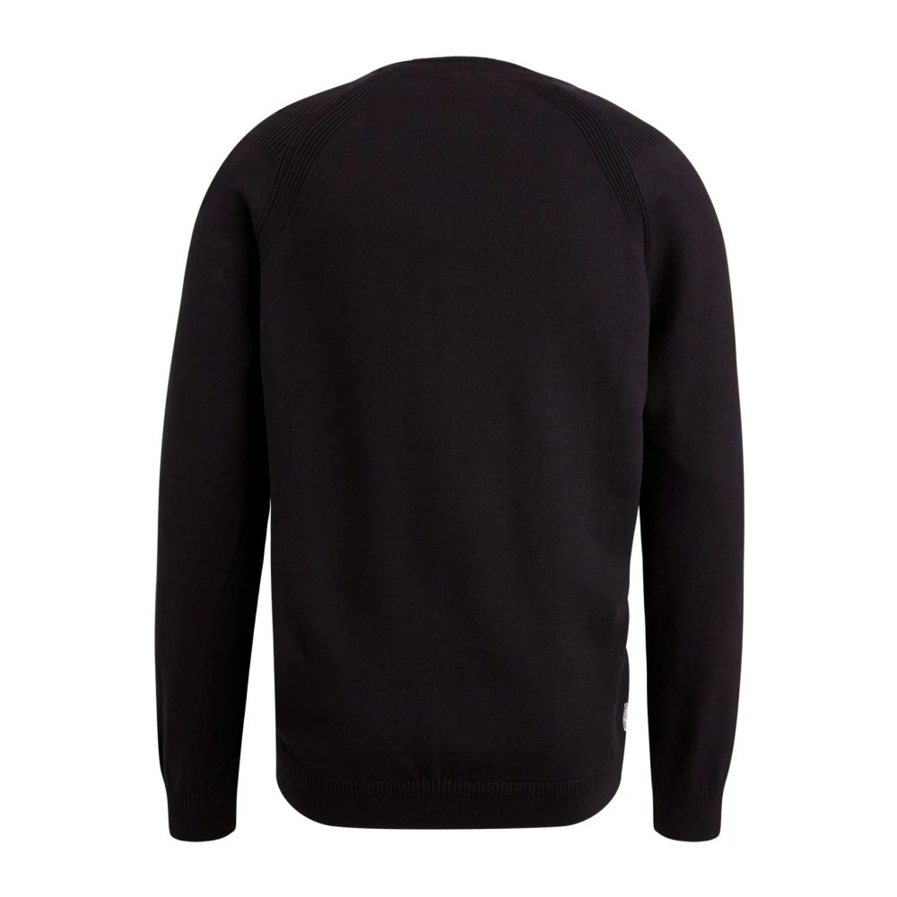 Cast Iron Essentiële Katoen Stretch Crewneck Trui Black Heren