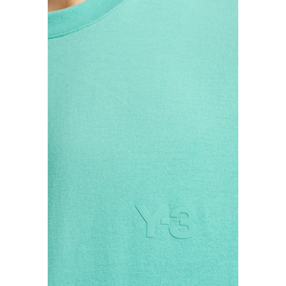 Y-3 T-shirt met logo Green Heren