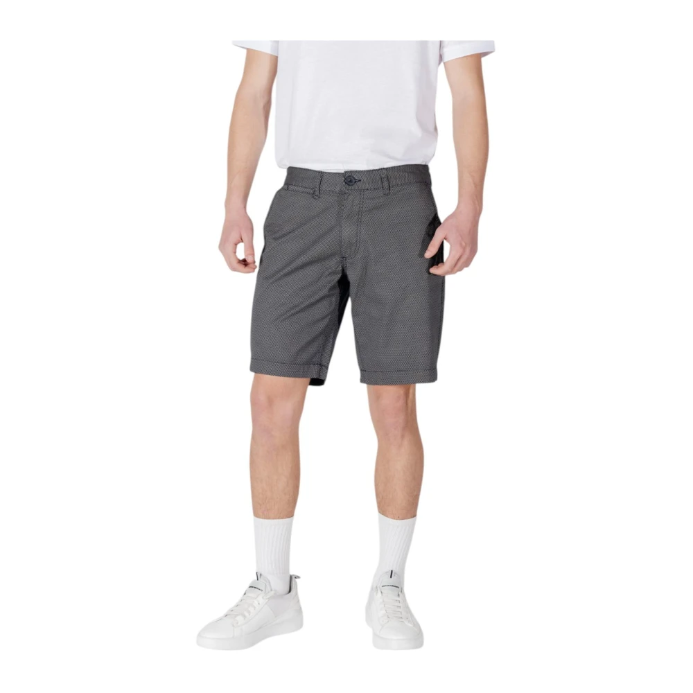 Armani Exchange Men's Gray Geometric Pattern Casual Summer Shorts