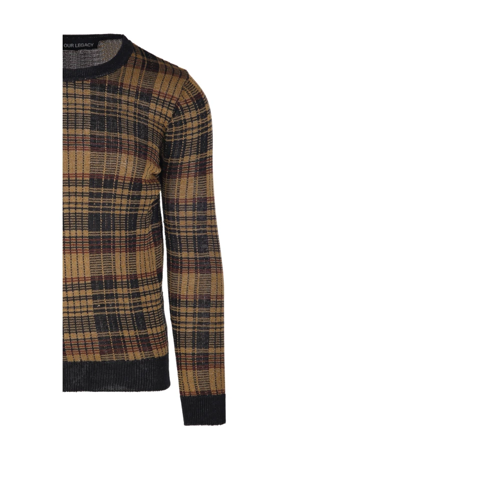 Our Legacy Geruite Formele Ronde Hals Trui Multicolor Heren