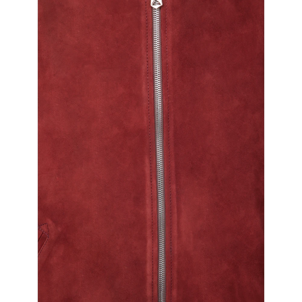 PS By Paul Smith Luxe Suede Bomberjack Red Heren