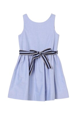 blue-bow-detail-casual-dress