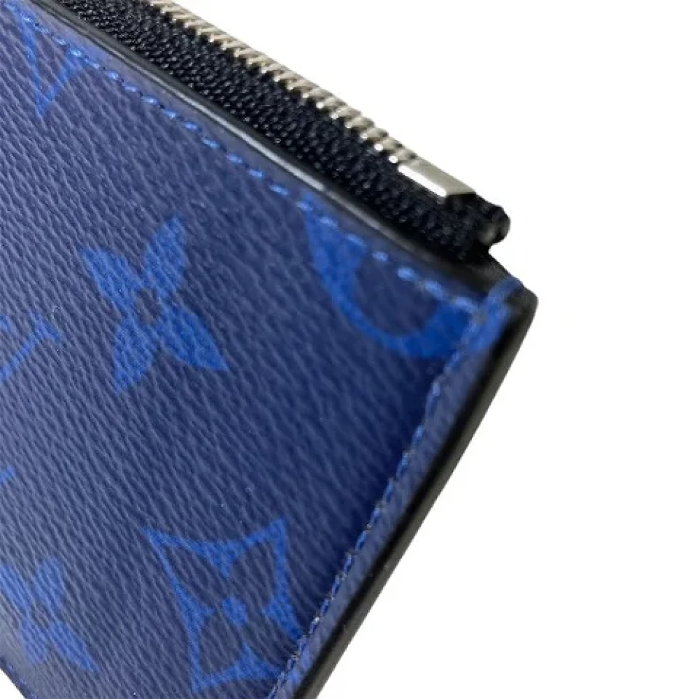 Louis Vuitton Vintage Pre-owned Leather wallets Blue Heren
