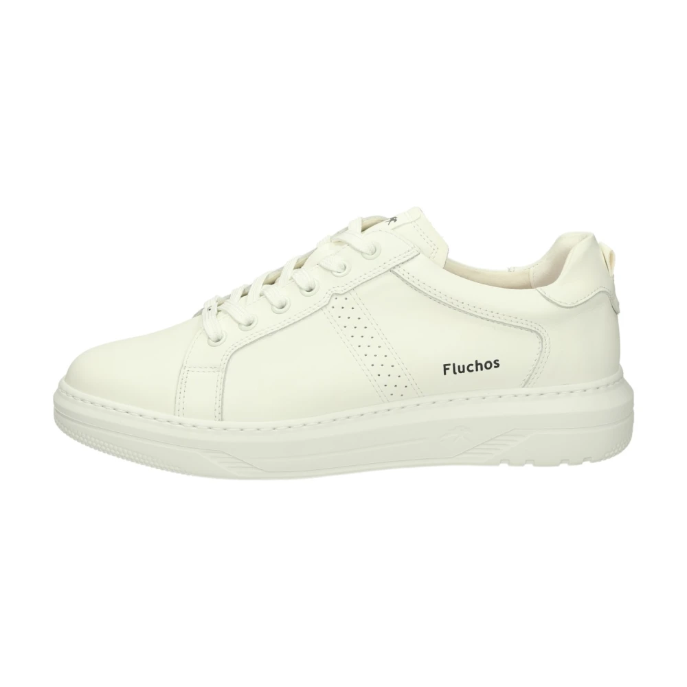 Fluchos Moderne Boston Sneakers met Lichtgewicht Materialen Heren Schoenen Wit