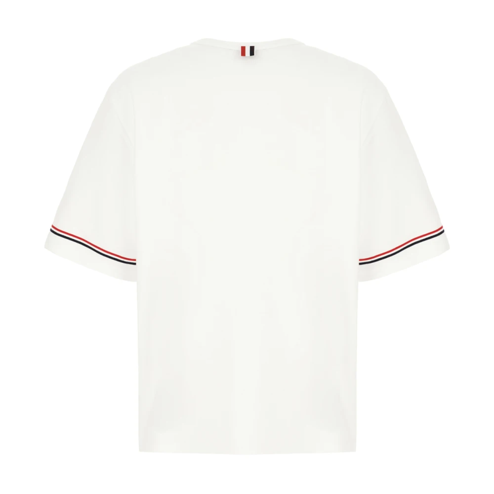 Thom Browne Casual Katoenen T-Shirt voor Mannen White Heren